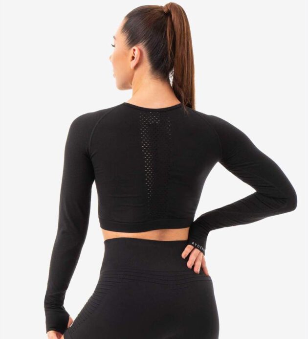 Geo Seamless Long Sleeve Crop Top – Bild 3
